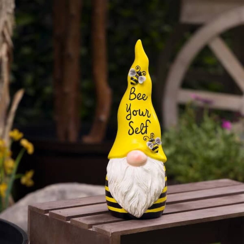 Alpine “Bee Yourself” Indoor and Garden Décor – 12” Gnome – Hard to Find - NWT